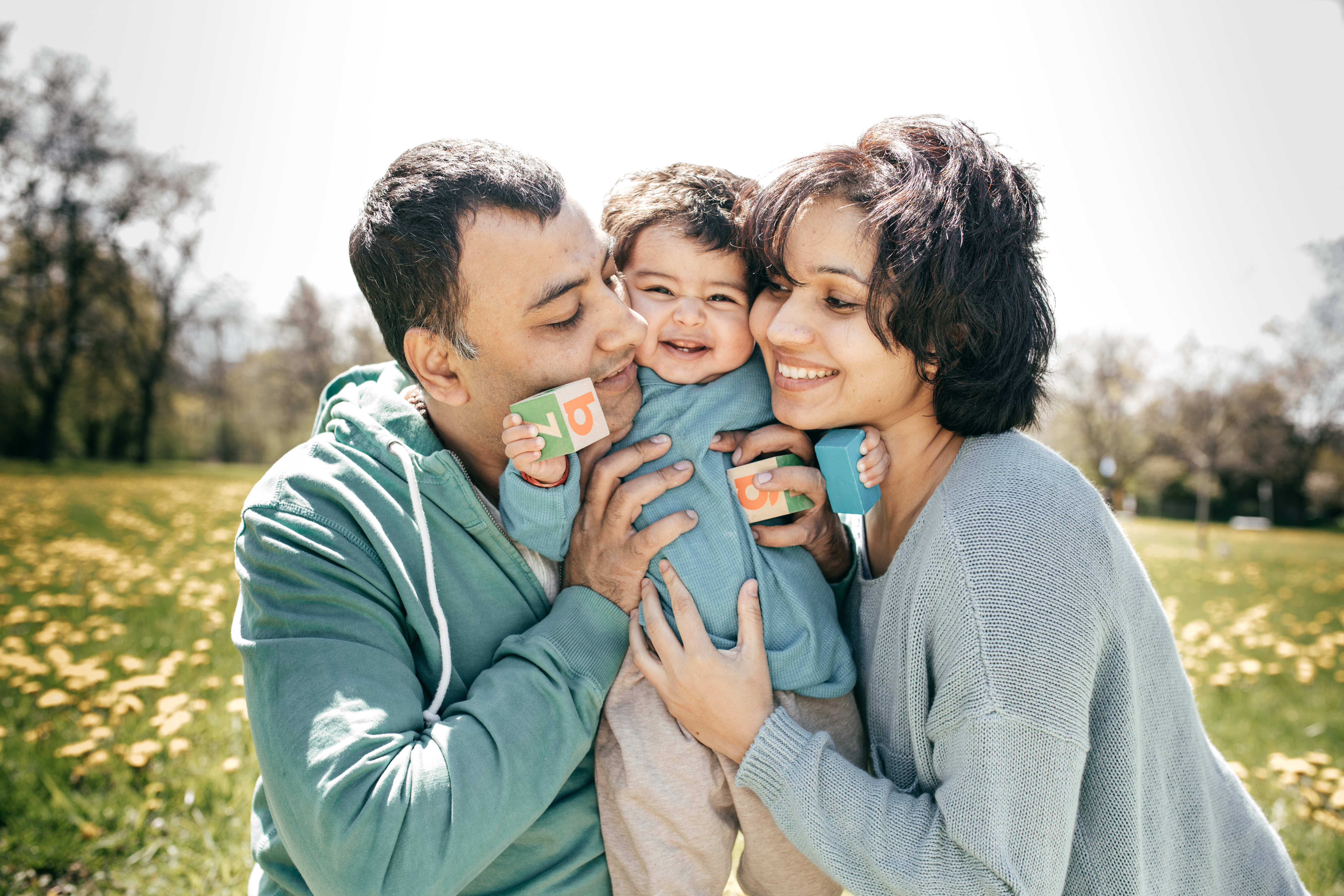 Family with a child after fertility care